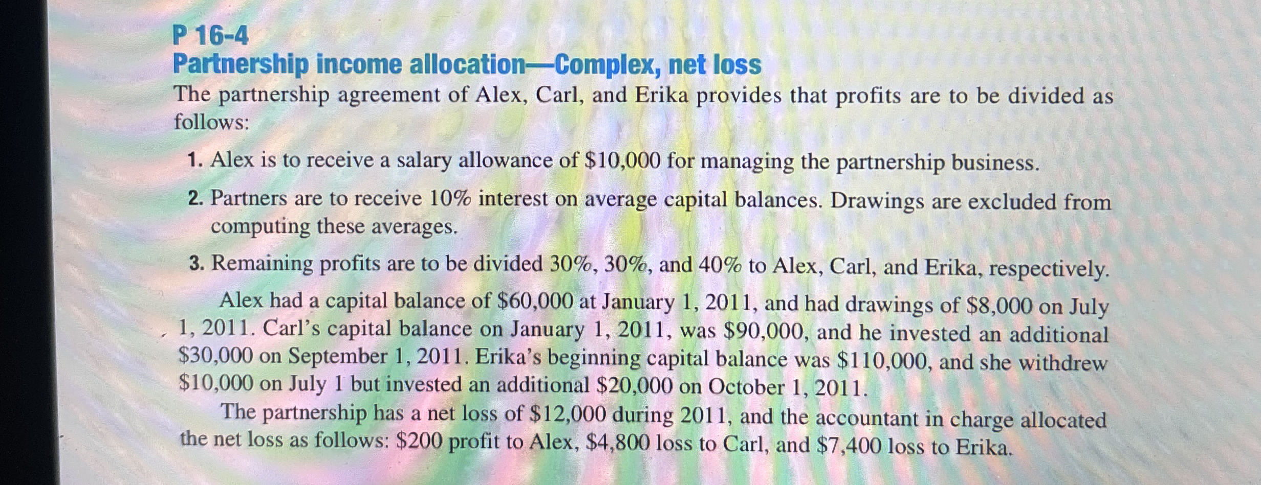 Help please. practice: 1 6 - Partnership income