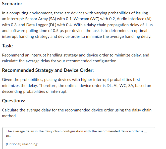 Scenario: In a computing environment, there are