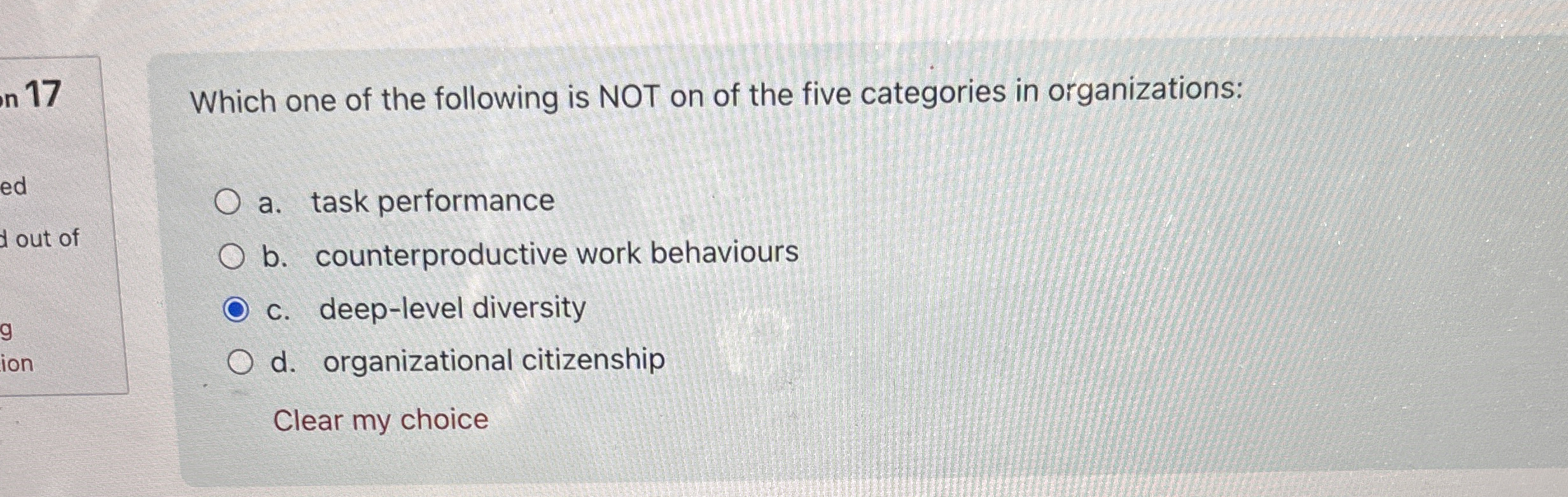 Which one of the following is NOT on of the five