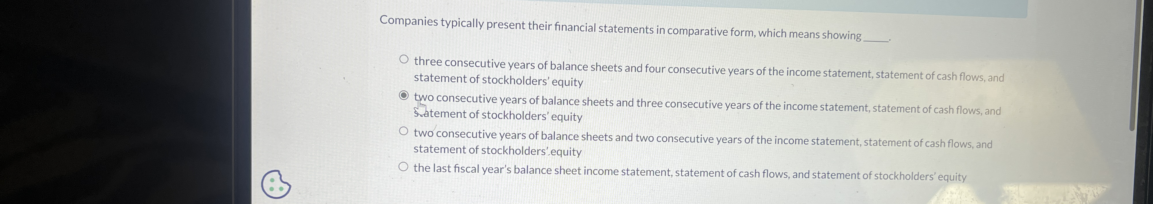 Companies typically present their financial