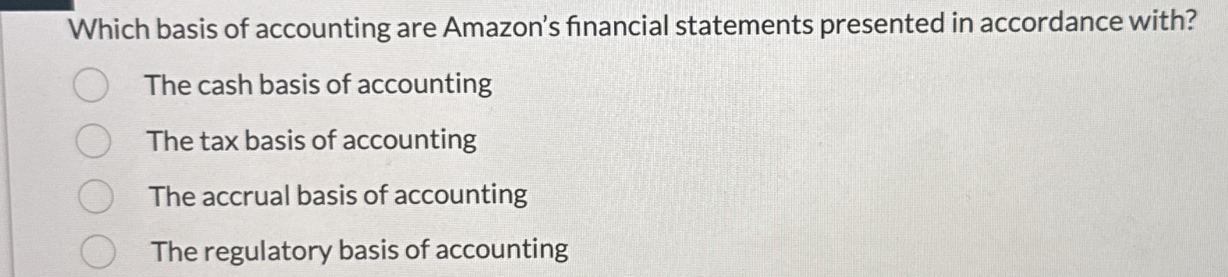 Which basis of accounting are Amazon's financial