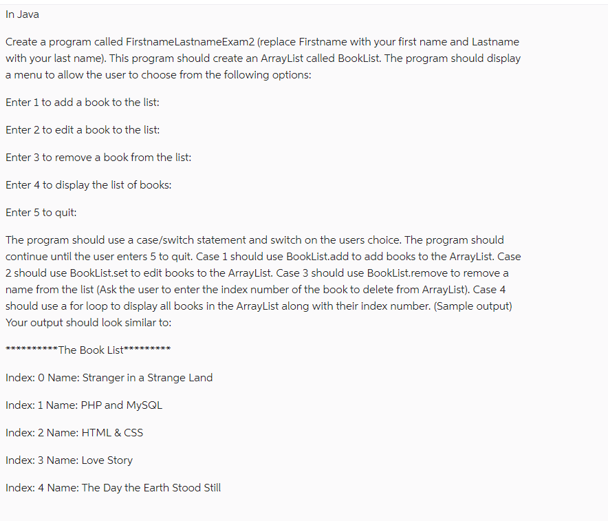 Can someone help me solve this in Java ? ? In