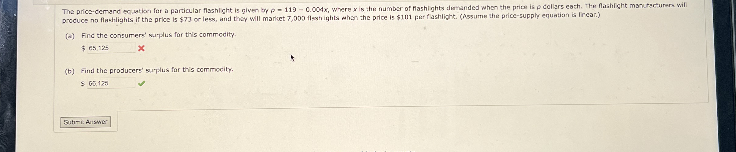 produce no flashlights if the price is $ 7 3 or