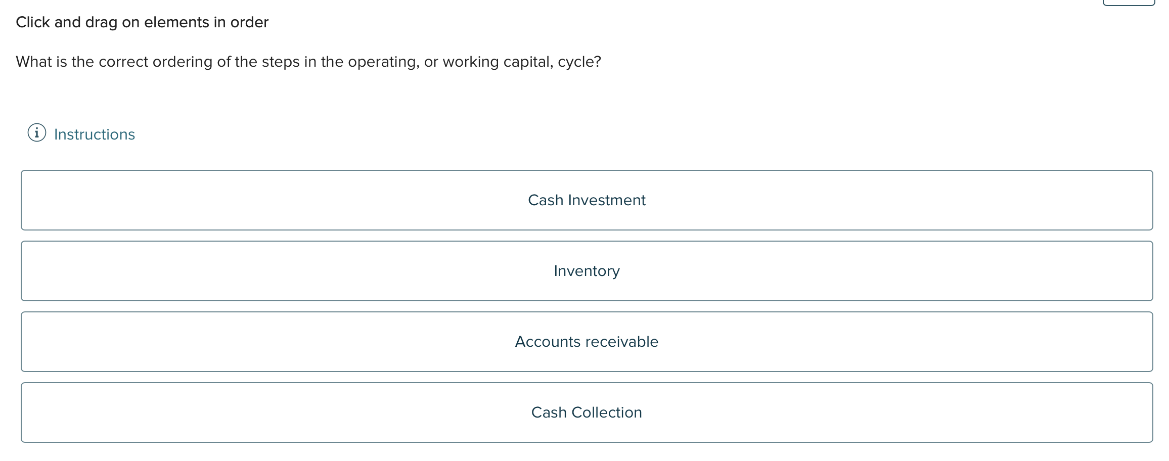 Click and drag on elements in order What is the