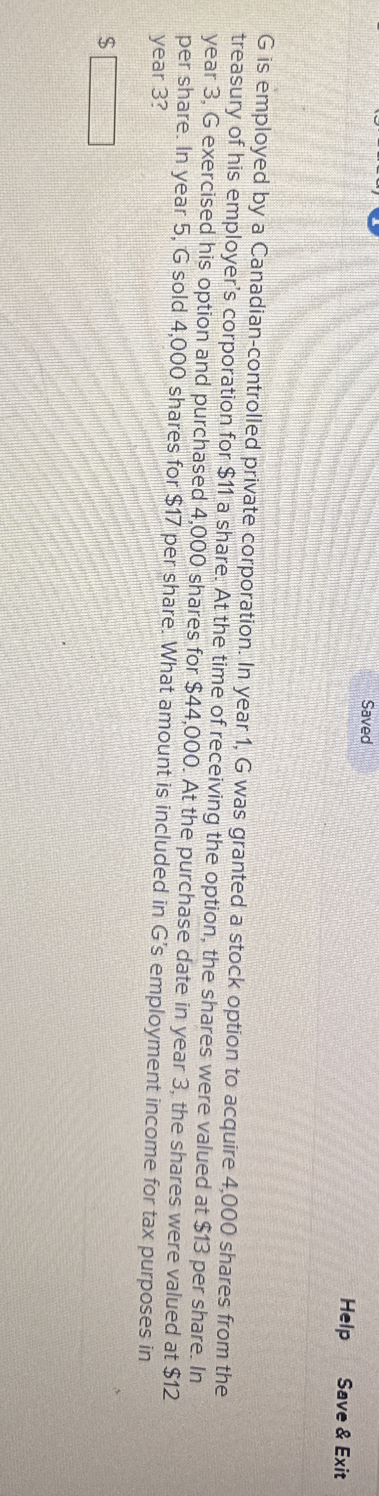 Saved Help Save & Exit G is employed by a