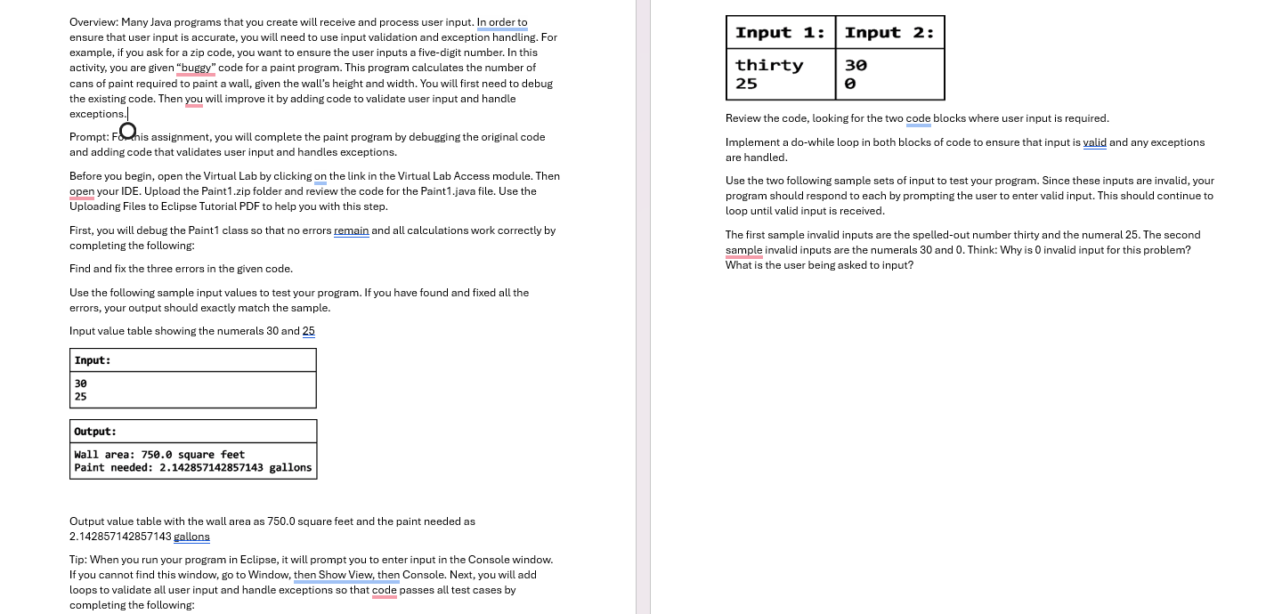 OverviewReview the code, looking for the two code