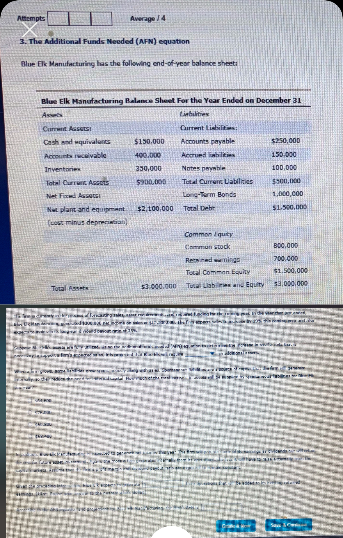Attempts Average / 4 3 . The Additional Funds