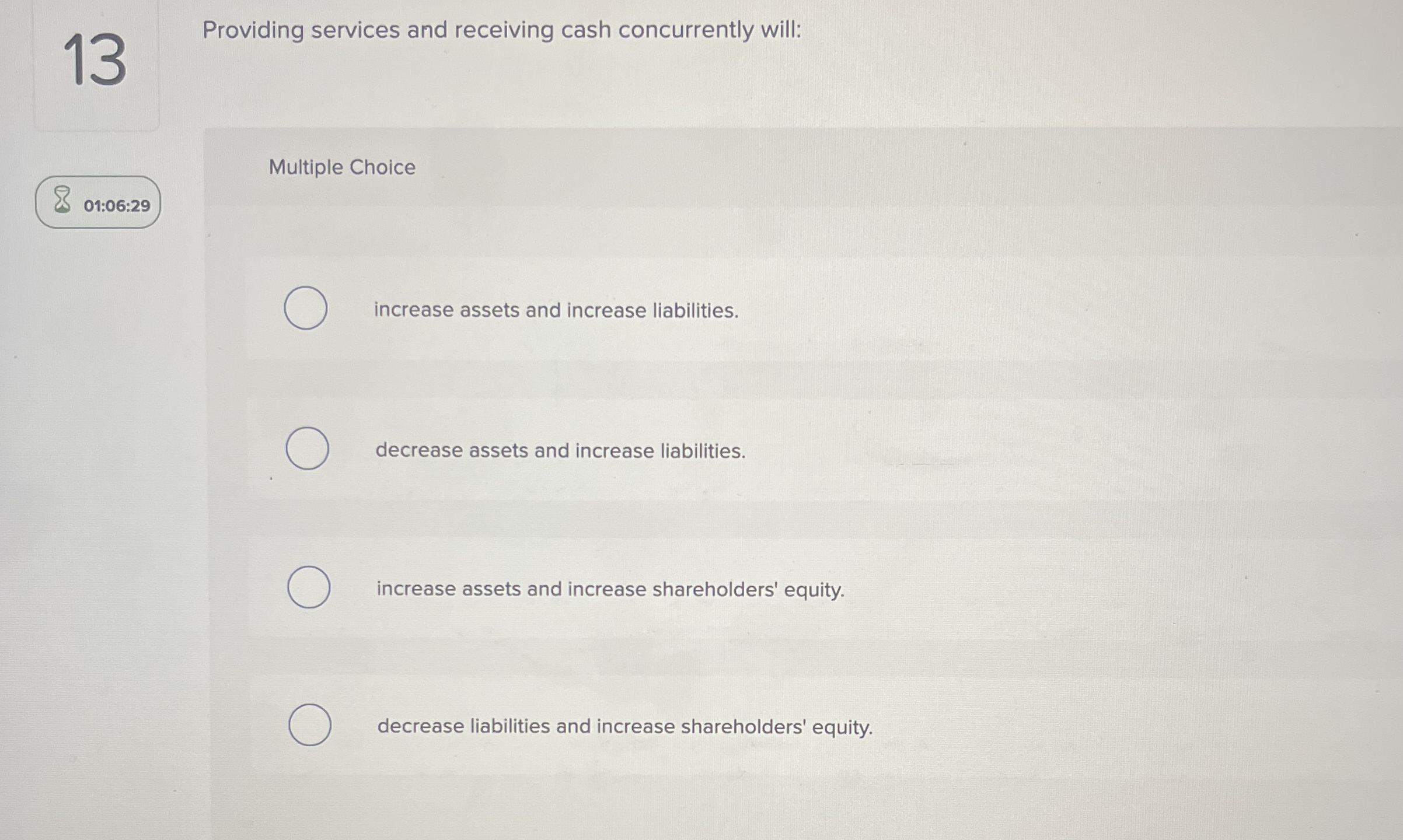 1 3 Providing services and receiving cash