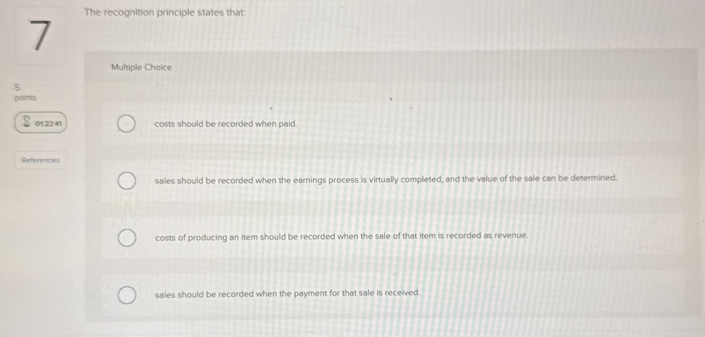 The recognition principle states that: Multiple