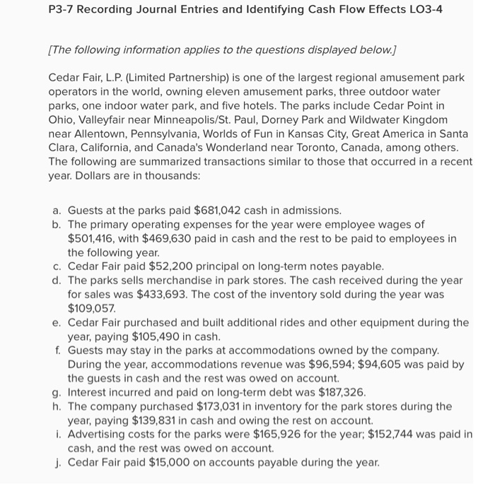 AP 3 - 7 LO 3 - 4 Recording Journal Entries ( P 3