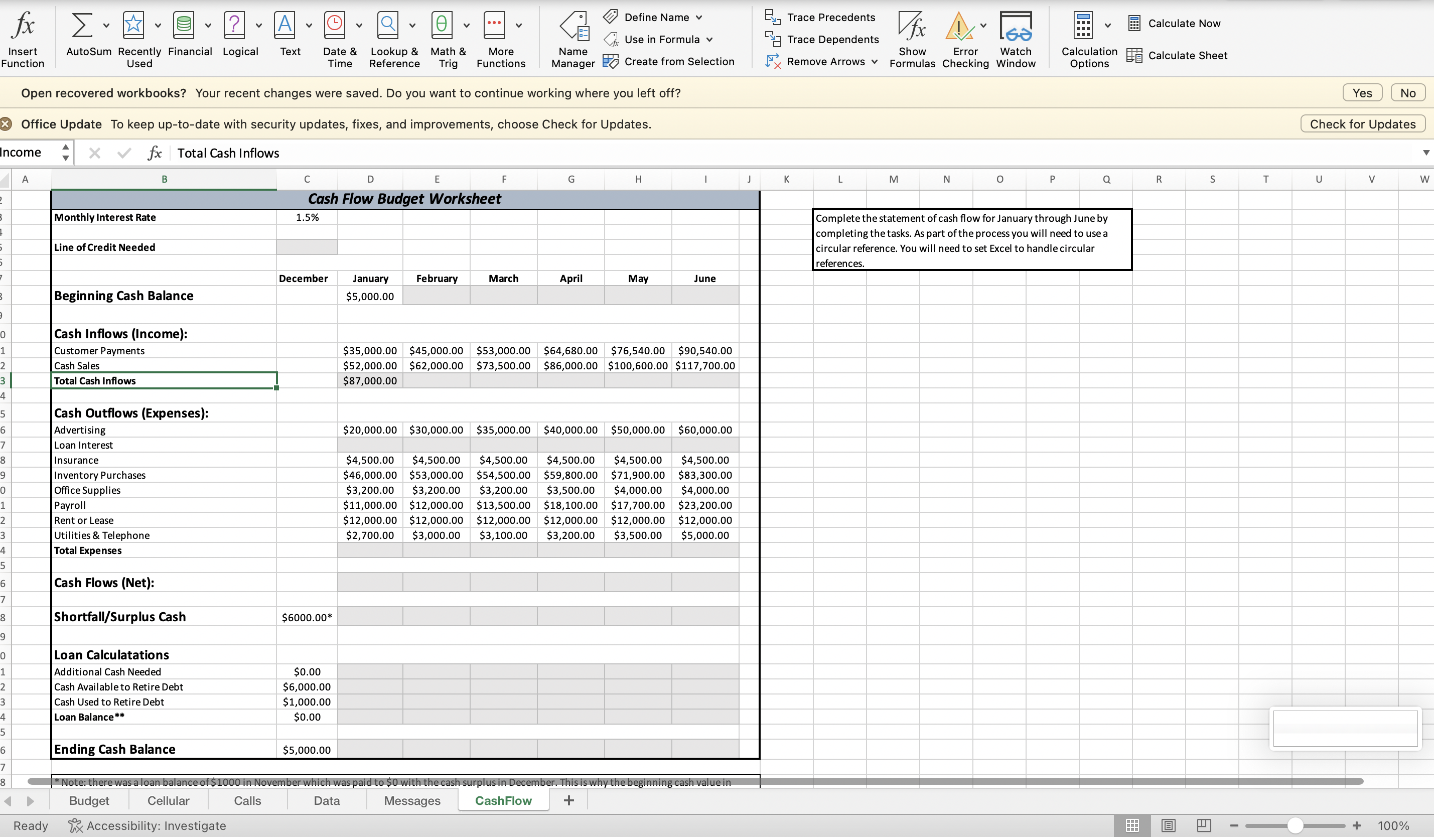 Create a named range called, "Expenses" that