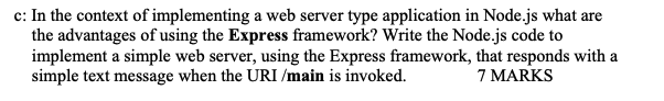 c: In the context of implementing a web server
