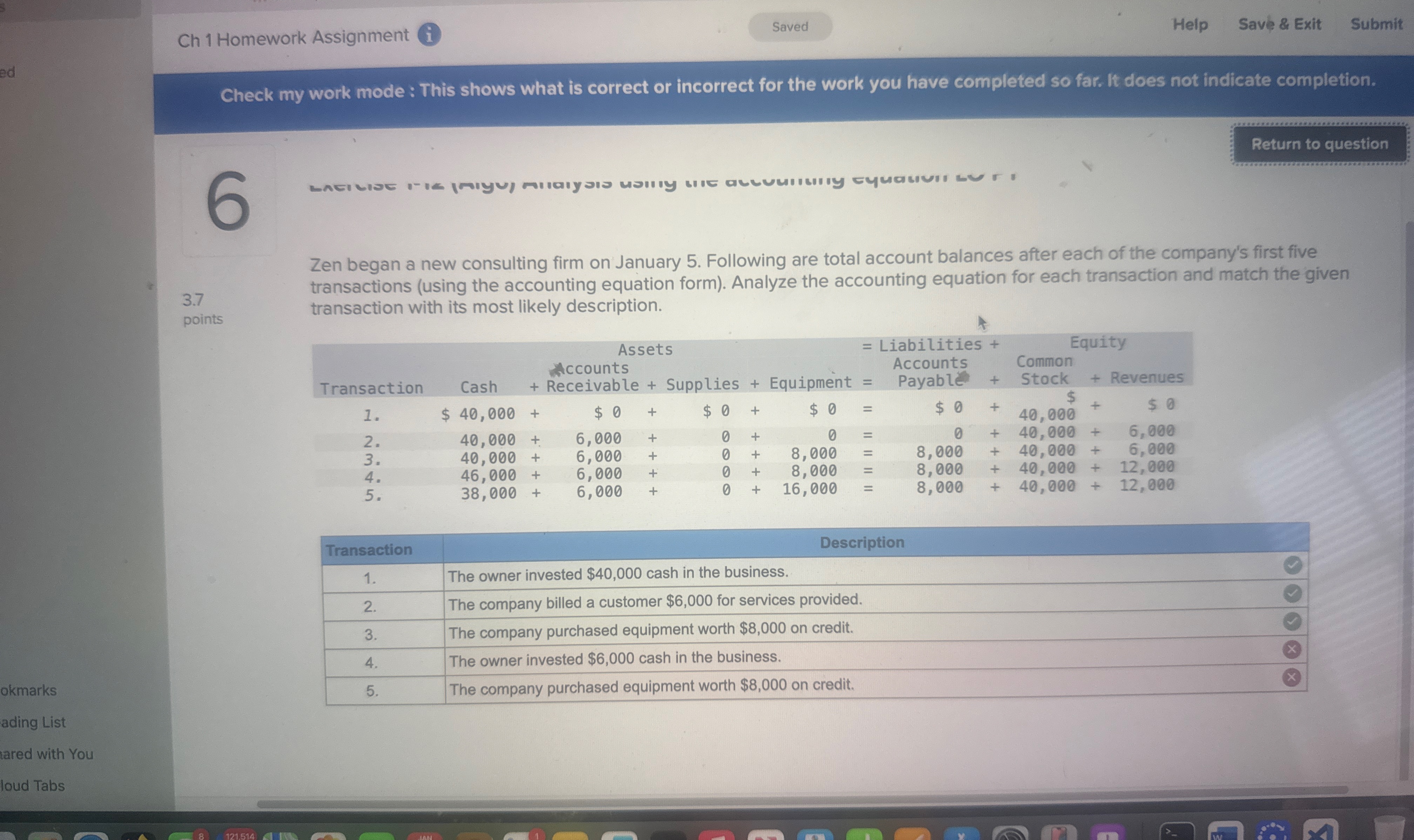 Ch 1 Homework Assignment i Help Save & Exit