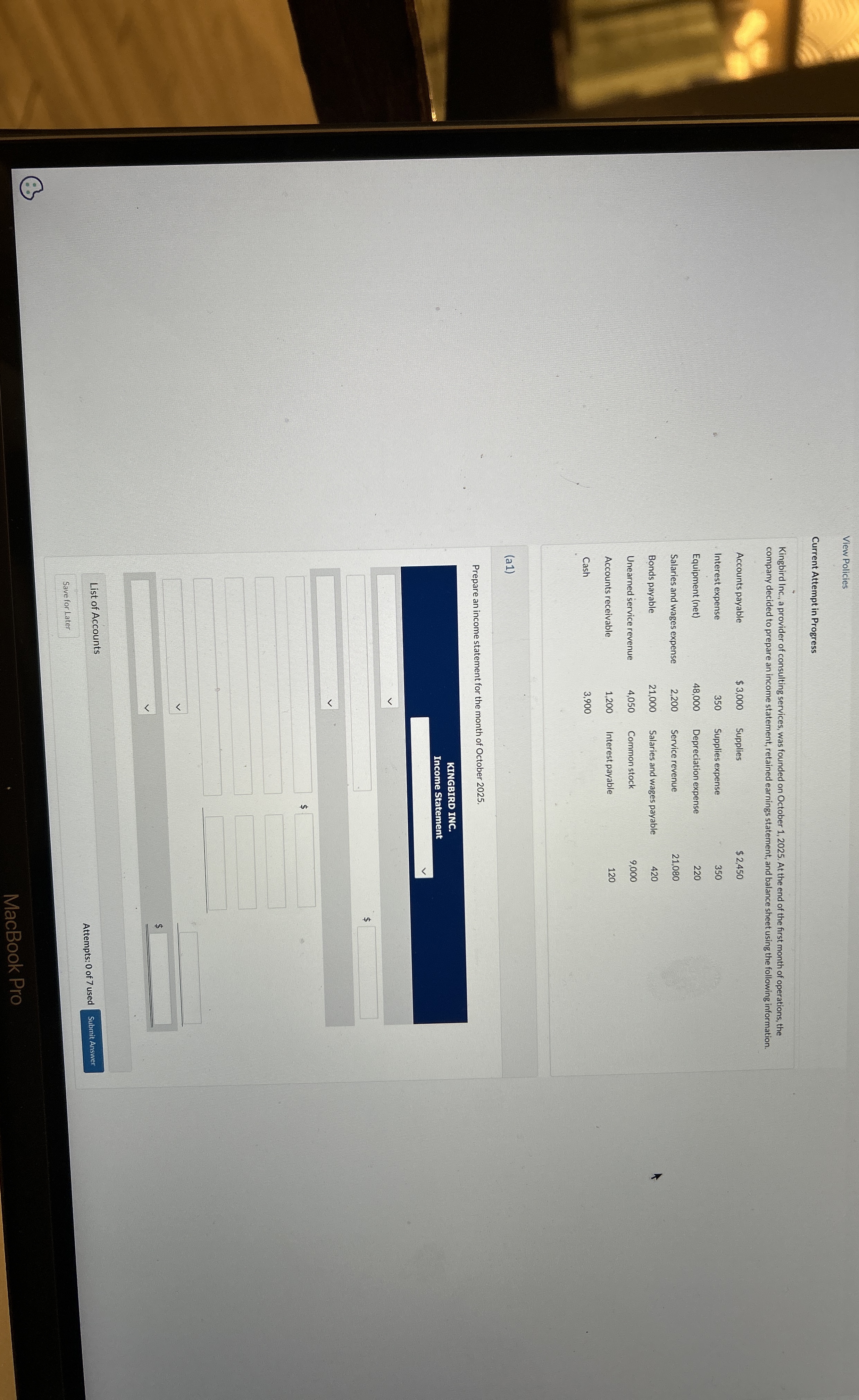 View Policies Current Attempt in Progress