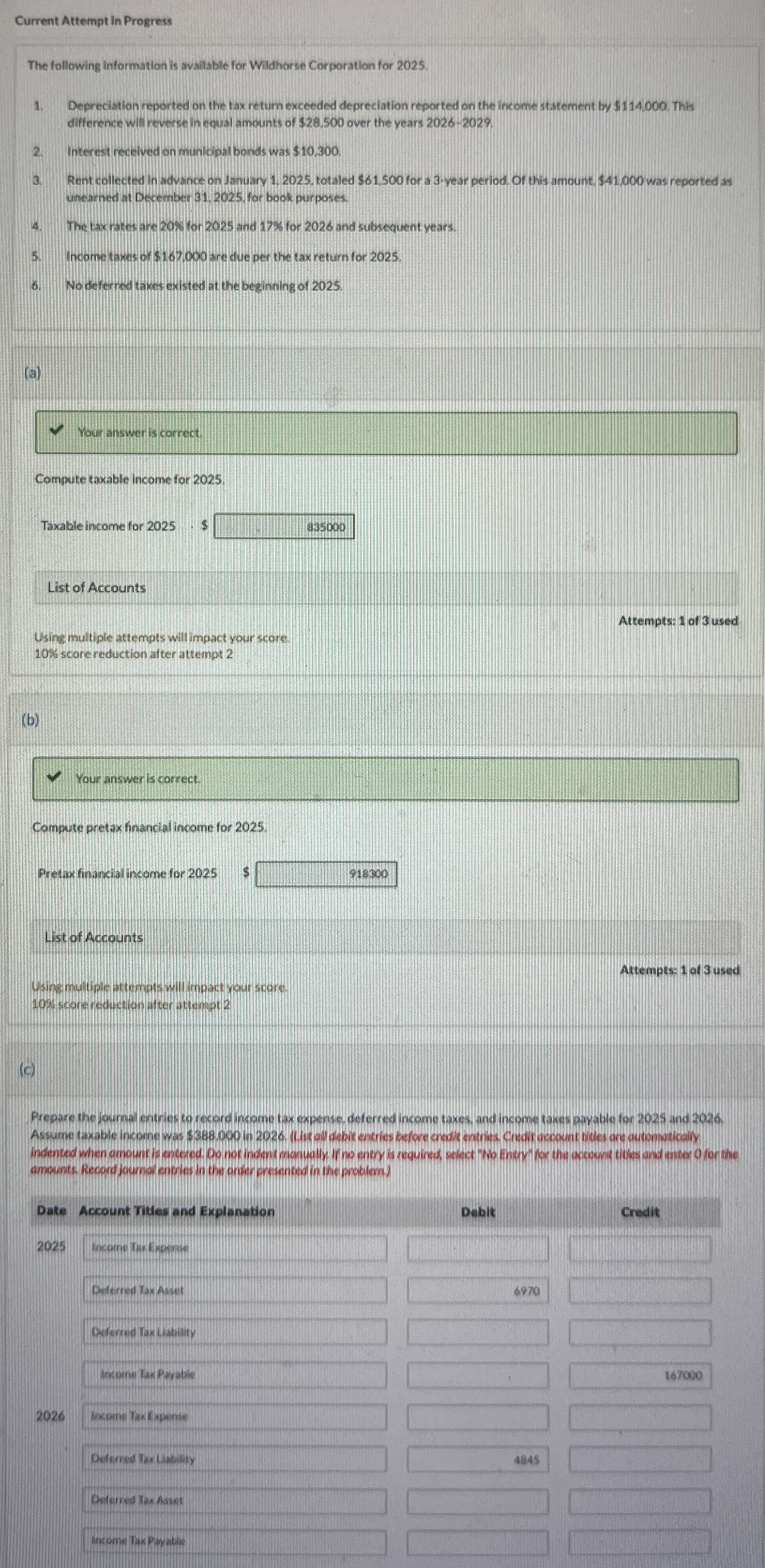 Current Attempt in Progress The following