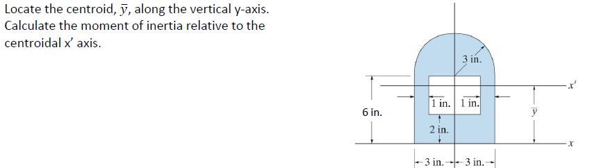 Locate the centroid, ? b a r ( y ) , along the