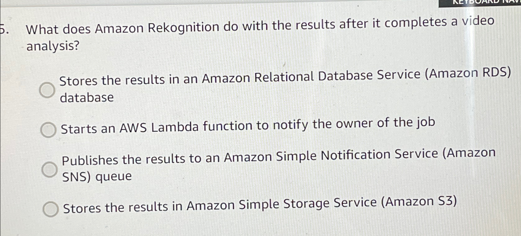 What does Amazon Rekognition do with the results