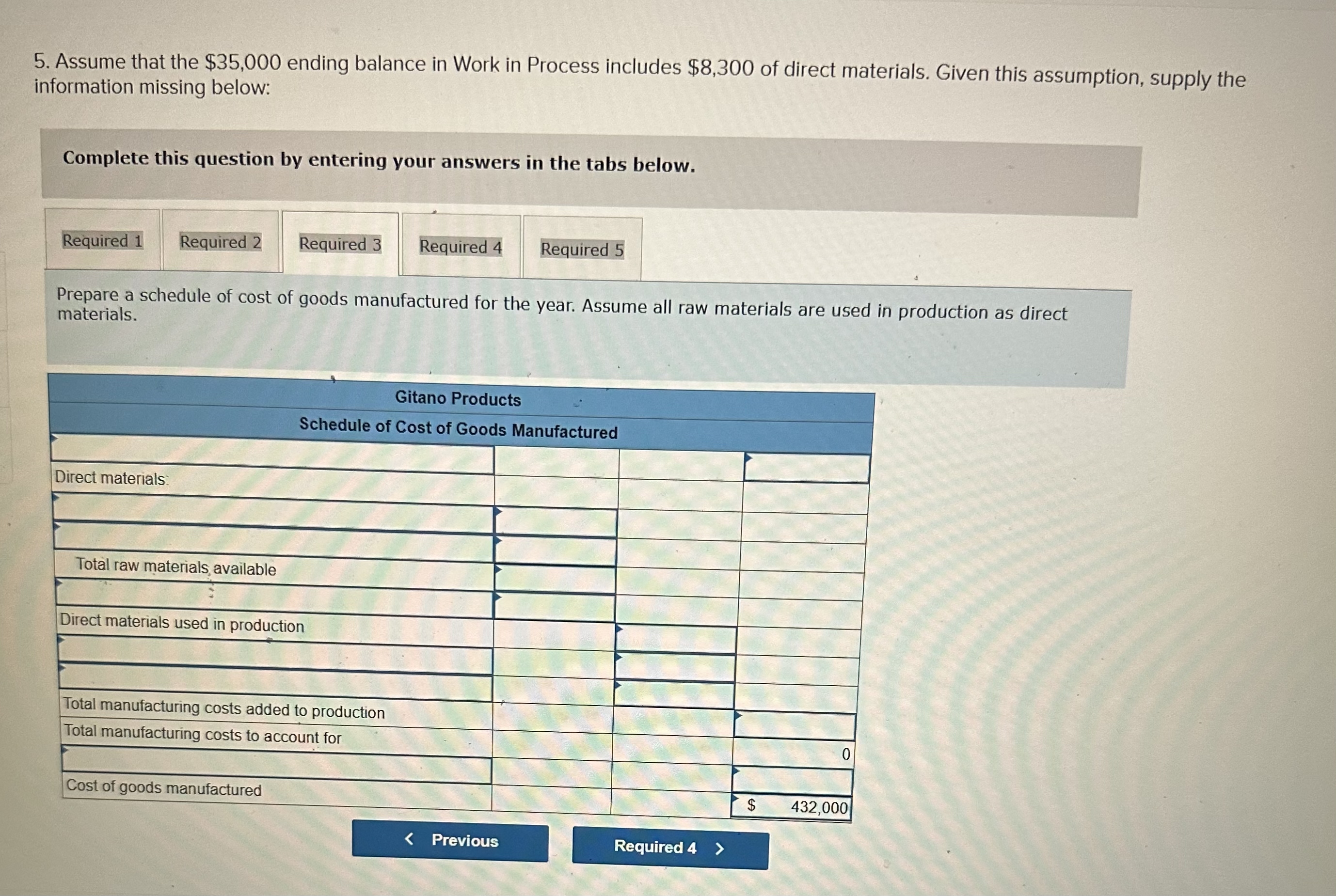 Assume that the $ 3 5 , 0 0 0 ending balance in