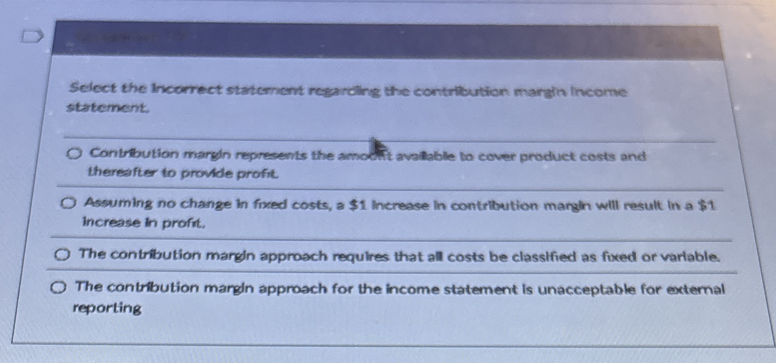 Select the incorrect statcment regarciling the