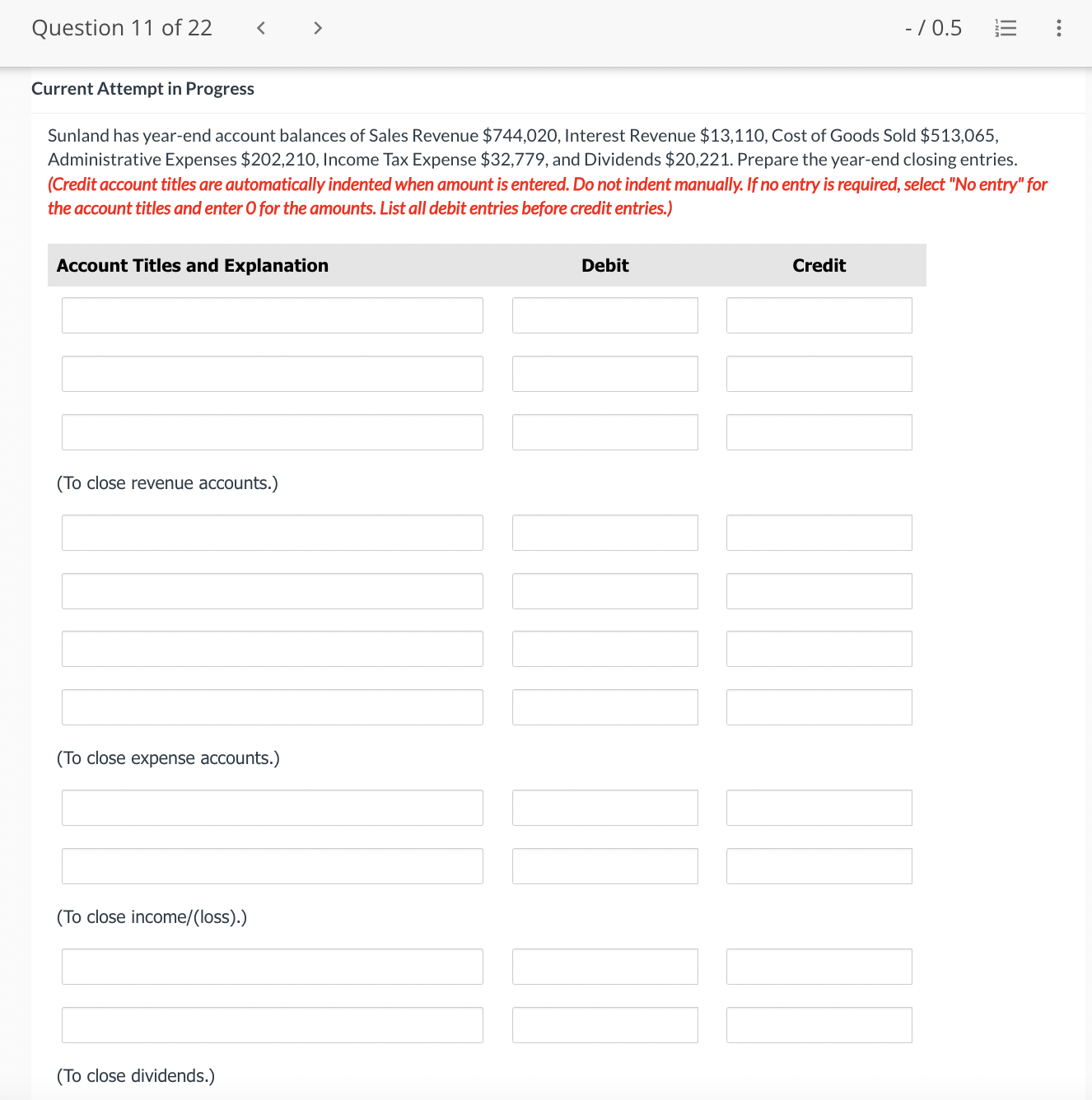 Current Attempt in Progress Sunland has year -