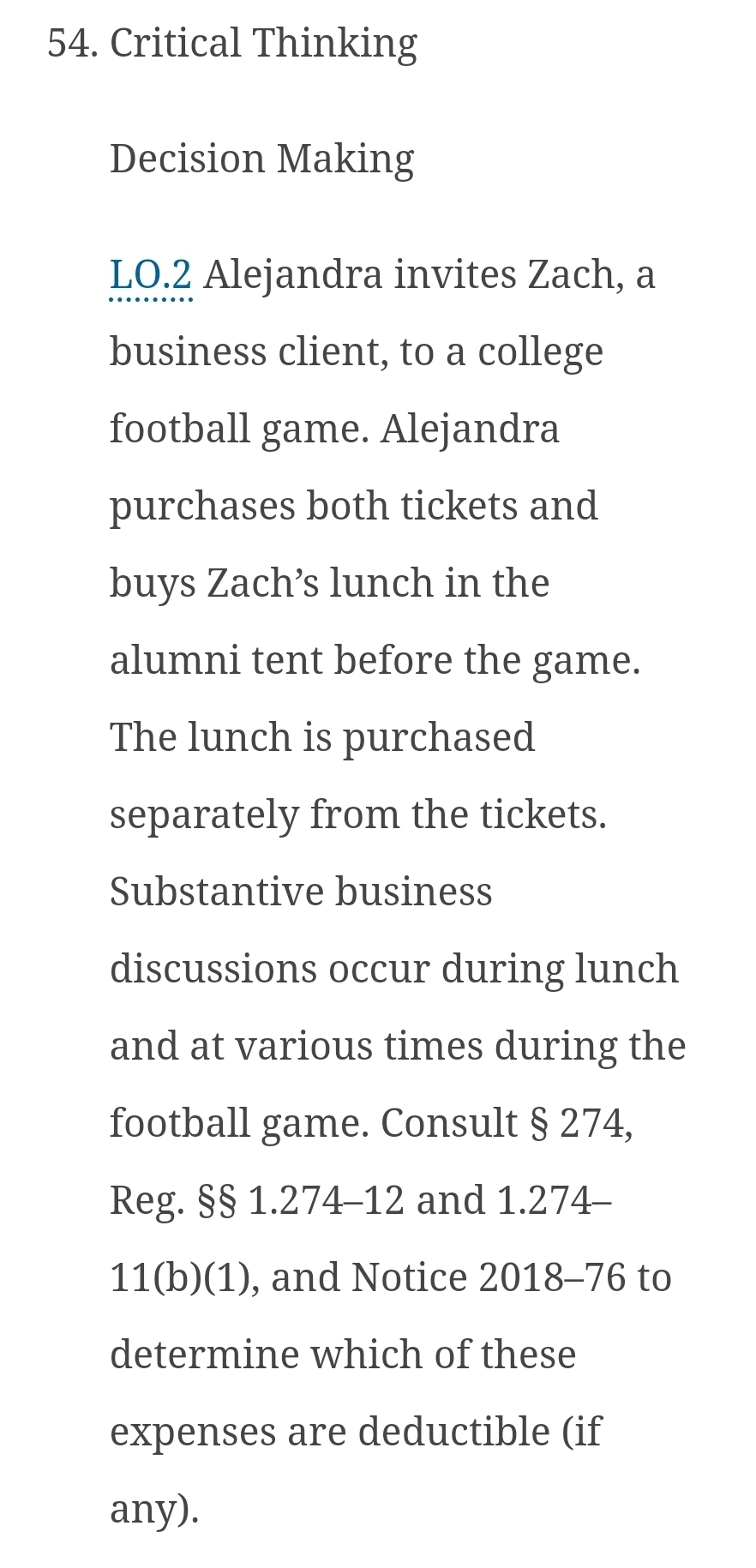 Critical Thinking Decision Making LO . . . 2