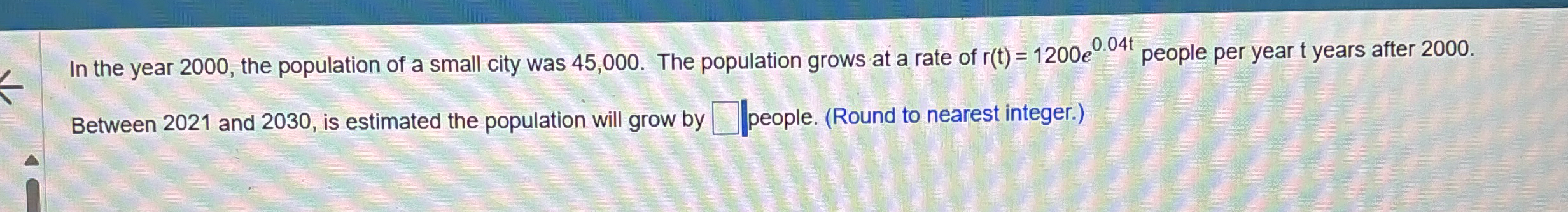 In the year 2 0 0 0 , the population of a small