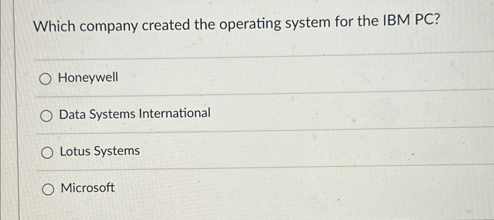 Which company created the operating system for