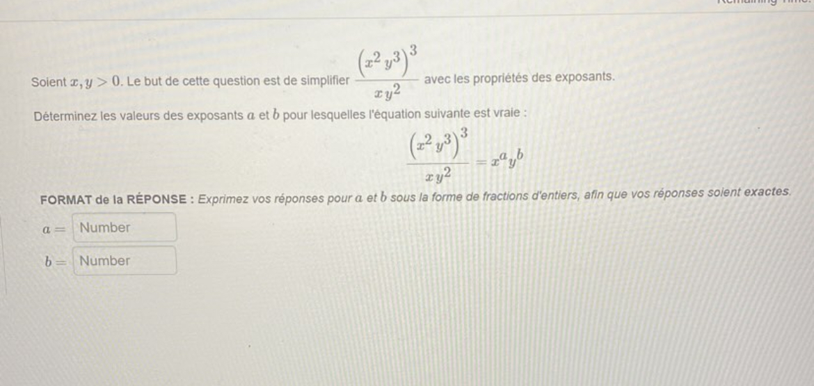 Soient x , y > 0 . Le but de cette question est