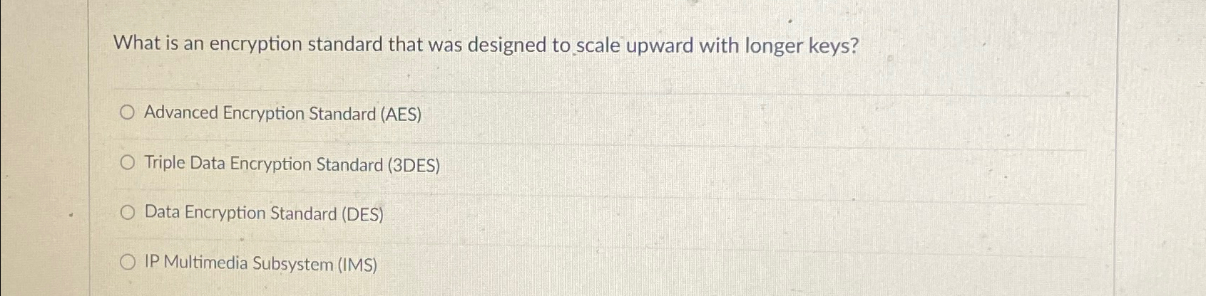 What is an encryption standard that was designed