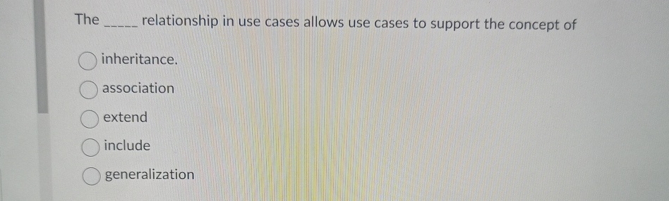 The relationship in use cases allows use cases to