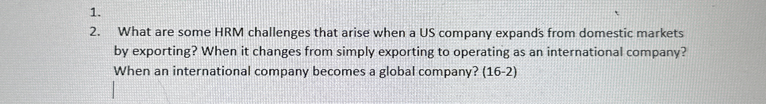 What are some HRM challenges that arise when a US