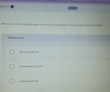 ignment i Which one of the following types of
