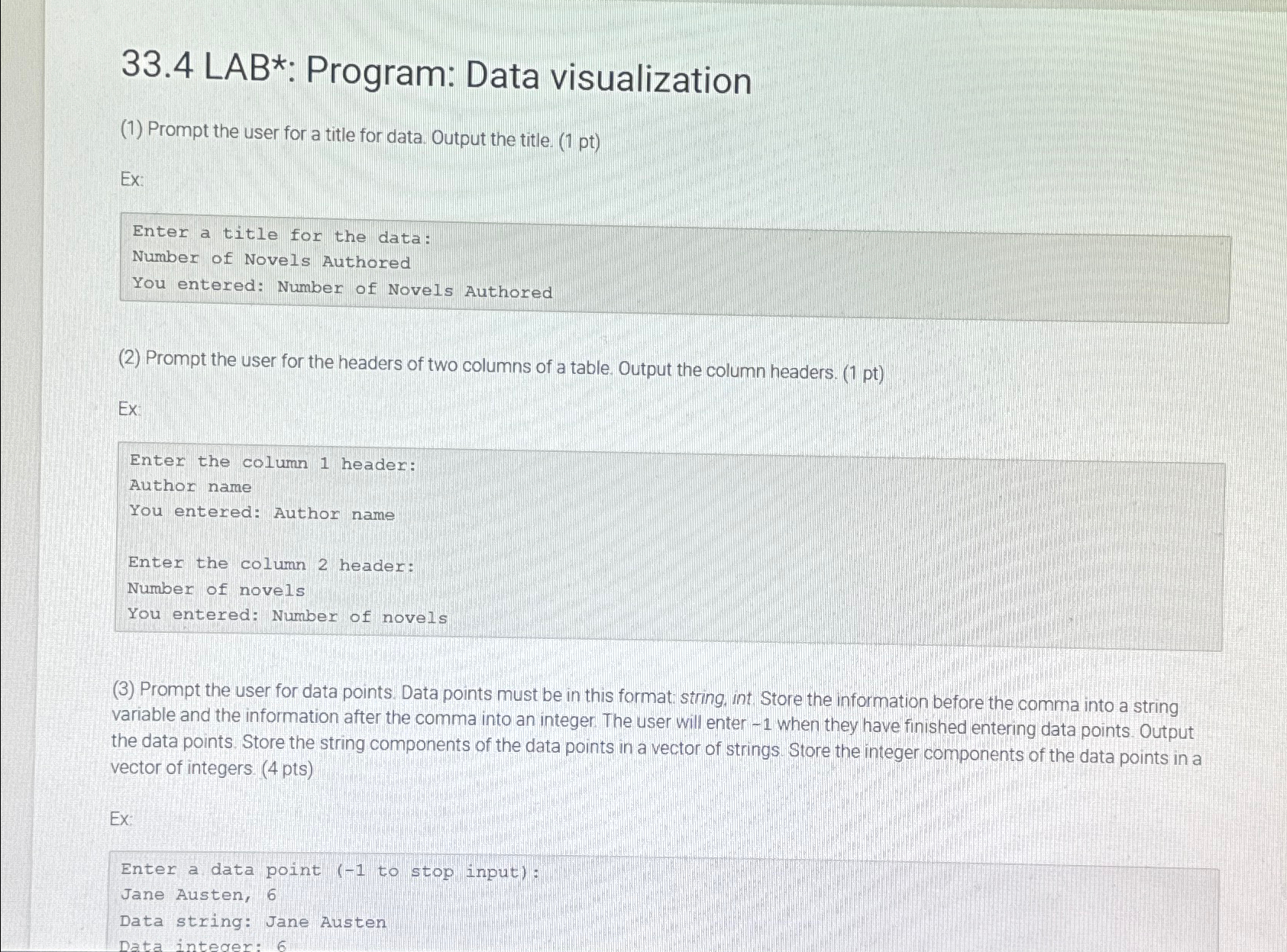 3 3 . 4 LAB * : Program: Data visualization ( 1 )