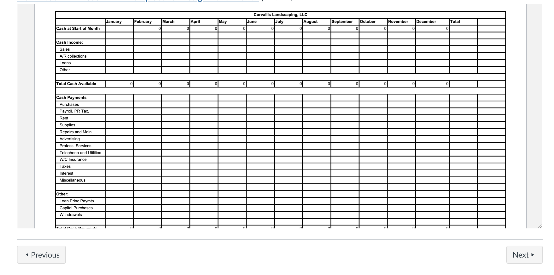 Please use the attached spreadsheet to help