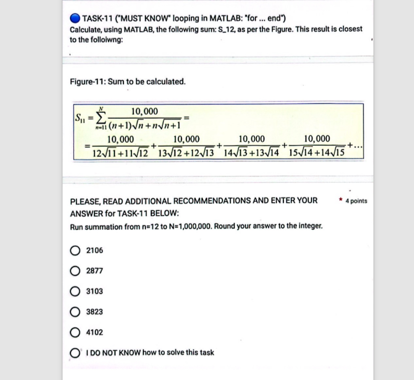 TASK - 1 1 ( " MUST KNOW" looping in MATLAB: "for