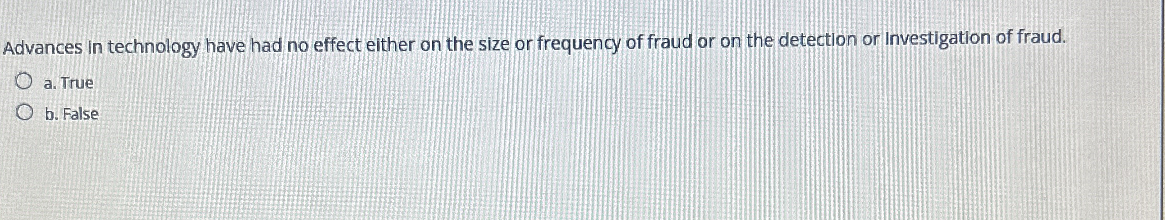 Advances in technology have had no effect either