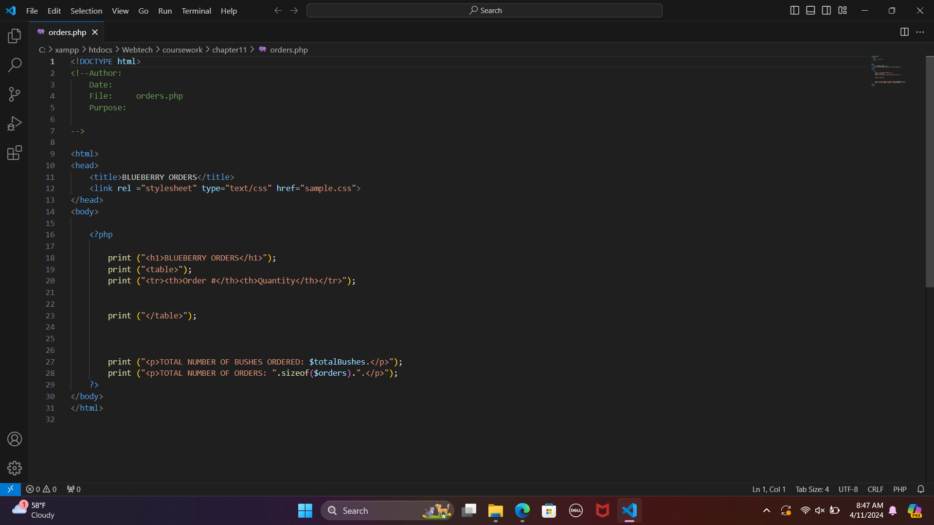 Read this exercise carefully and take your time