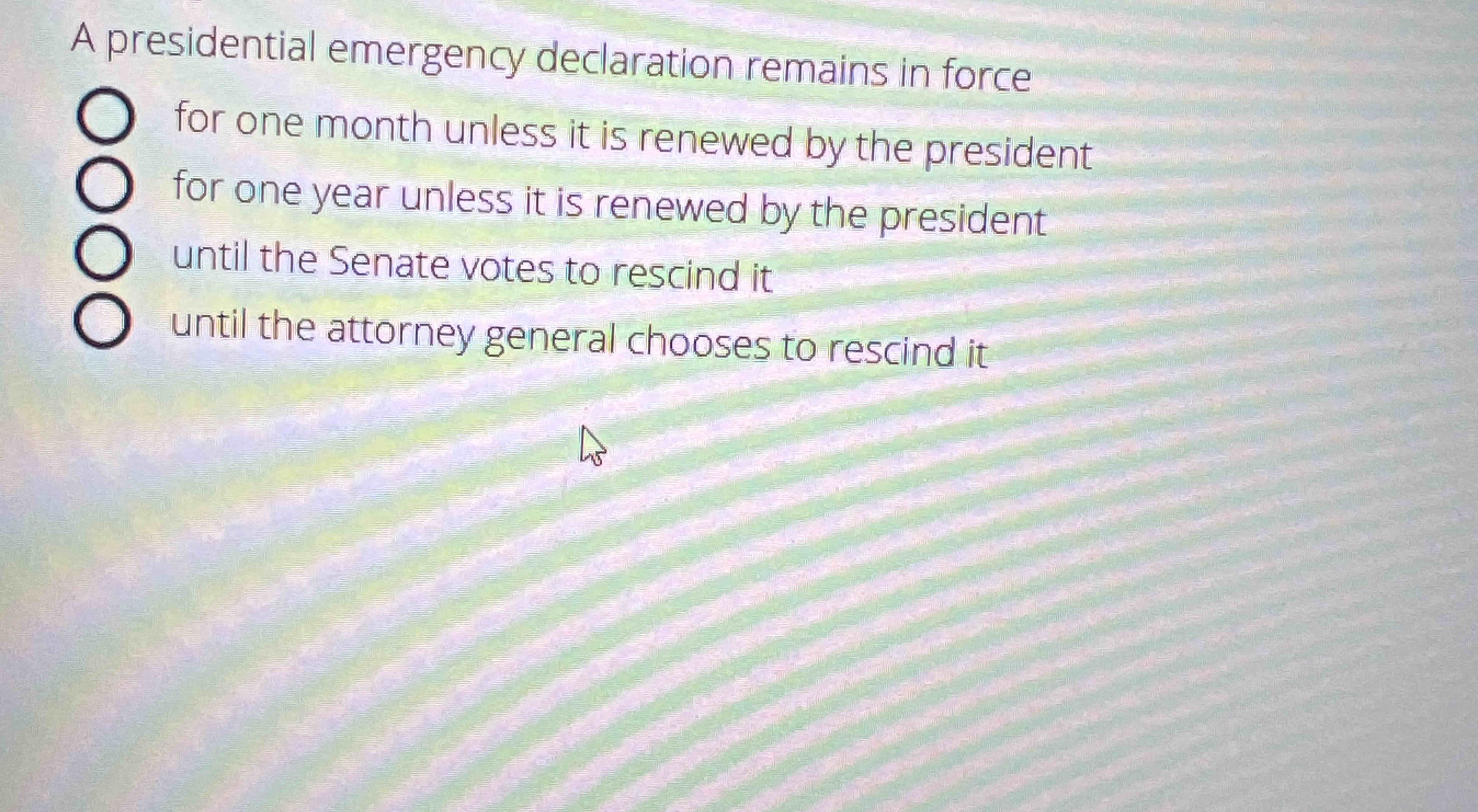 A presidential emergency declaration remains in