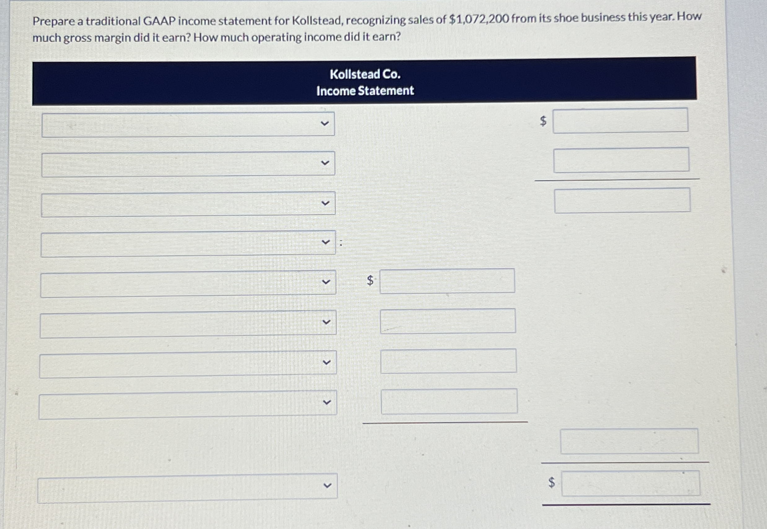 Lynn was reviewing the operating performance of