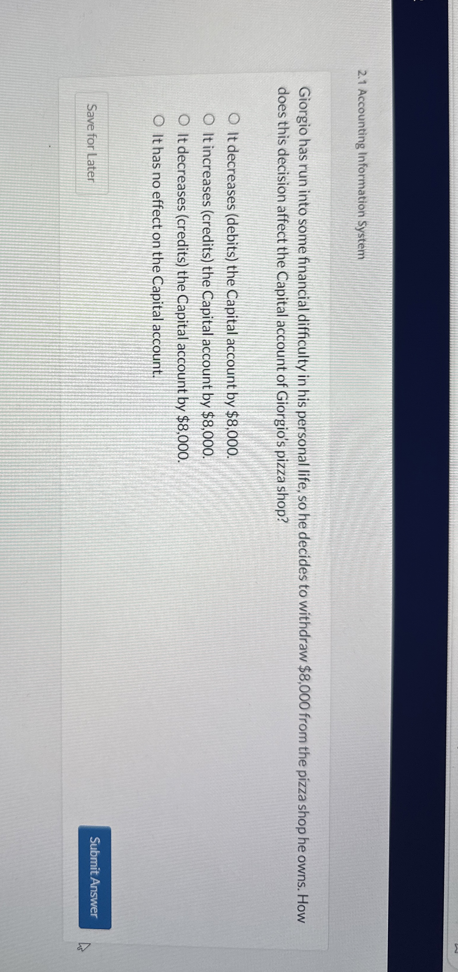 2 . 1 Accounting Information System Giorgio has