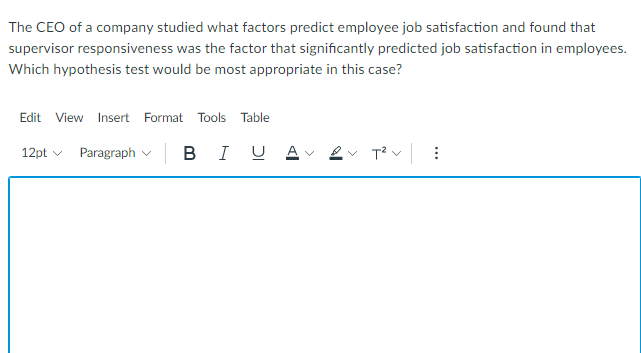 The CEO of a company studied what factors predict