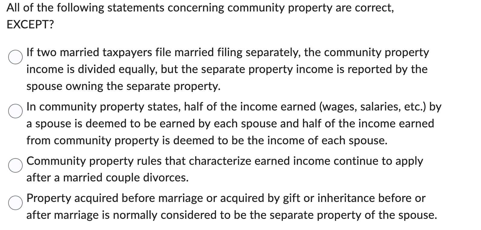 All of the following statements concerning