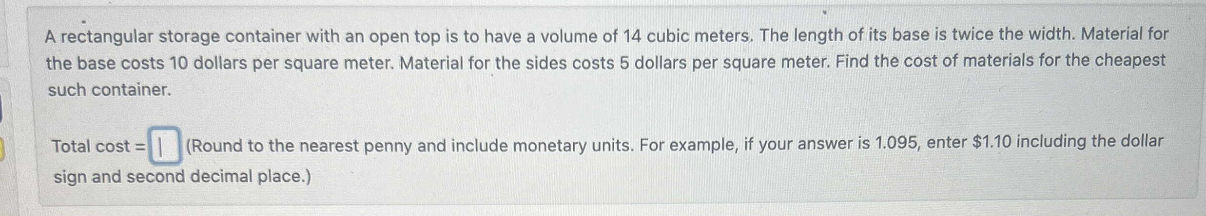A rectangular storage container with an open top