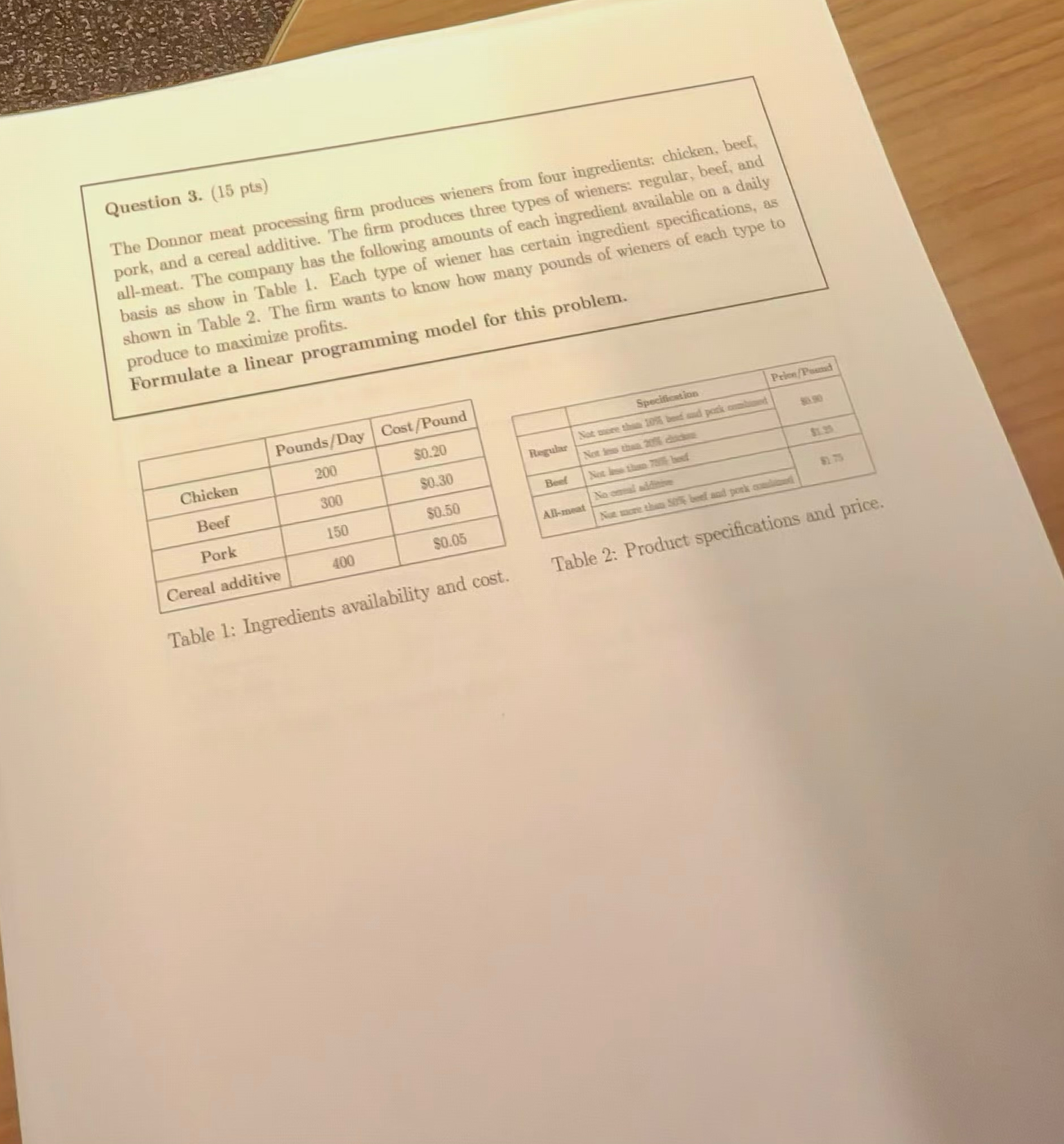 Question 2 . ( 1 5 pts ) Given the network in