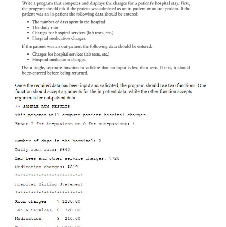 Please use python, 1 page documentation is