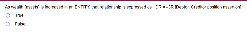 As wealth ( assets ) is increased in an ENTITY,