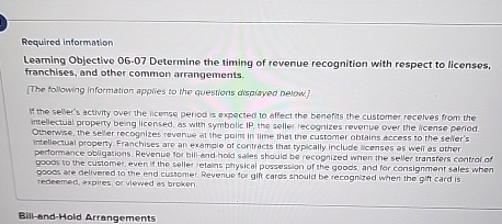 Required information Learning Objective 0 6 - 0 7