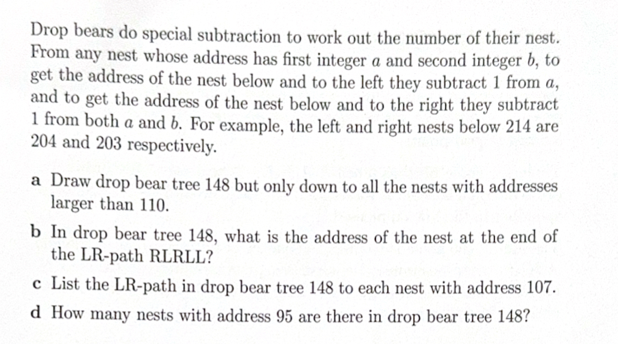 J 2 Drop Bears Drop bears live in nests in drop