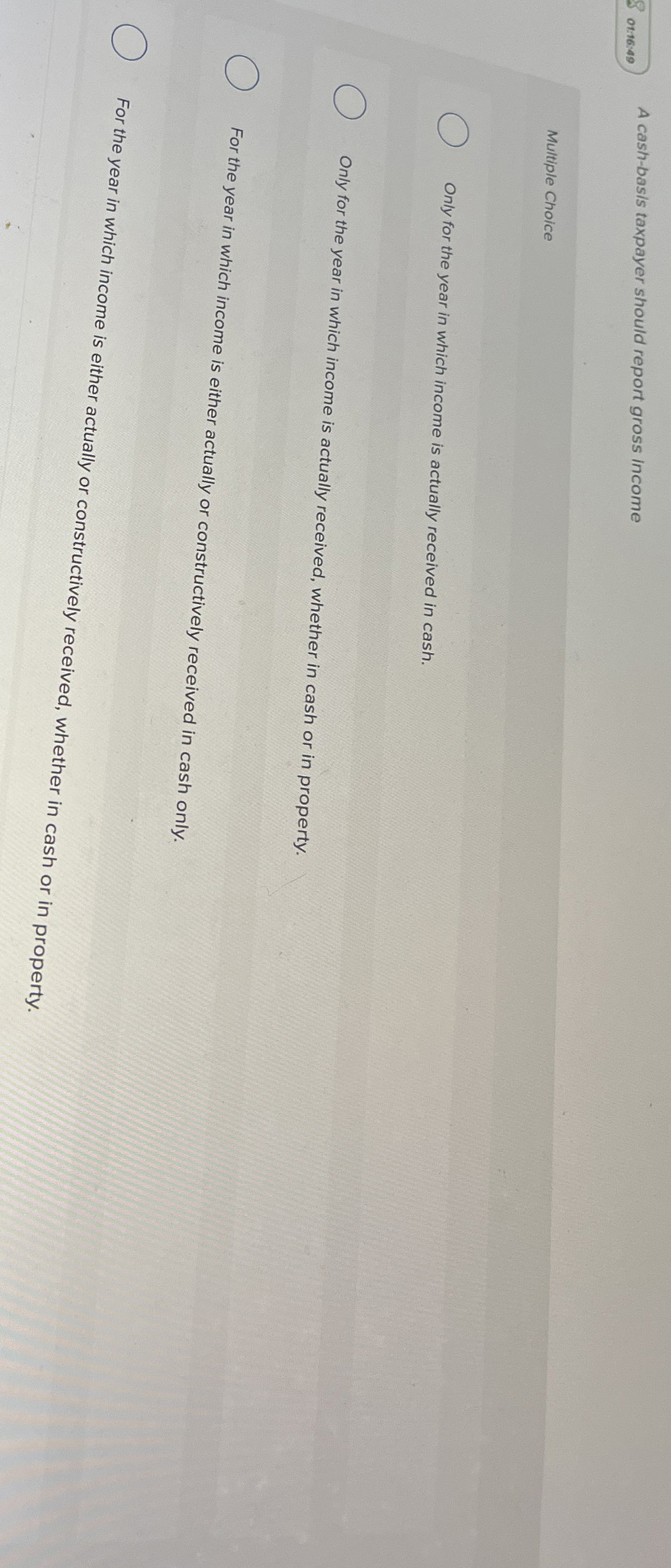 0 1 : 1 6 : 4 9 A cash - basis taxpayer should