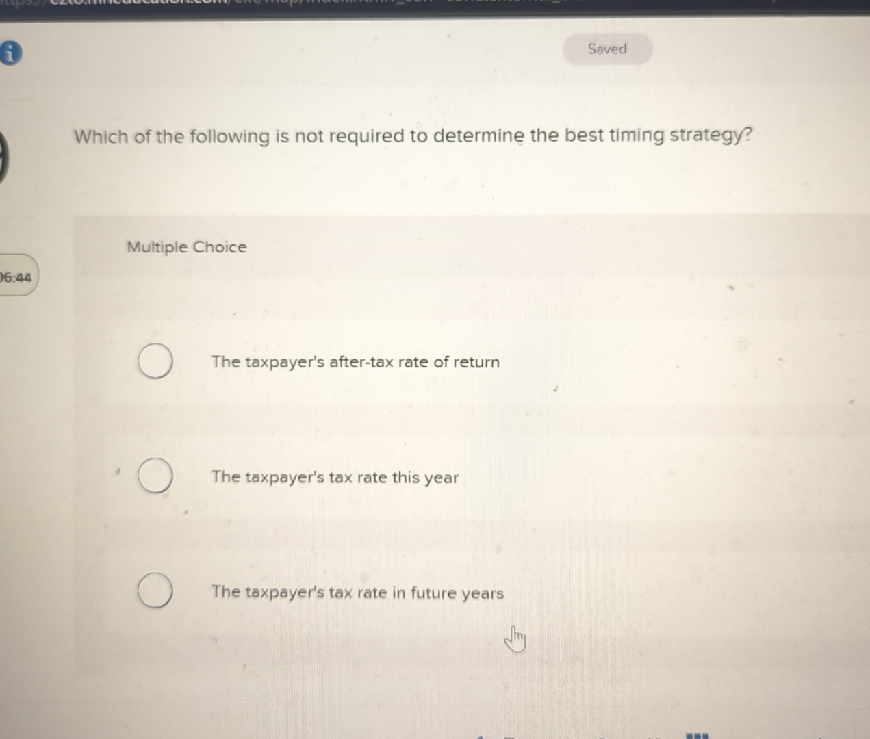 1 Which of the following is not required to